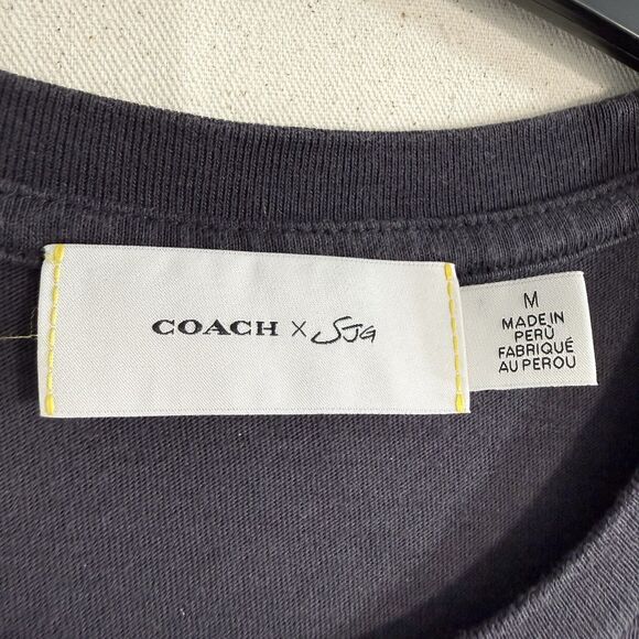 Coach Sui Jianguo Edition Dinosaur Rexy T-Shirt Size Medium Women Purple - Picture 3 of 7